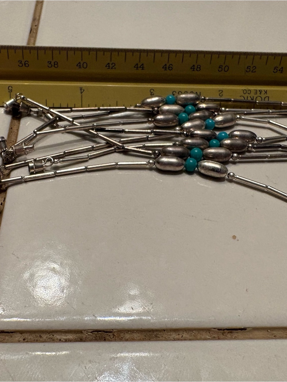 23 Silver-Tone Bracelets with Turquoise Beads - Women's Fashion Bracelet - Picture 2 of 5